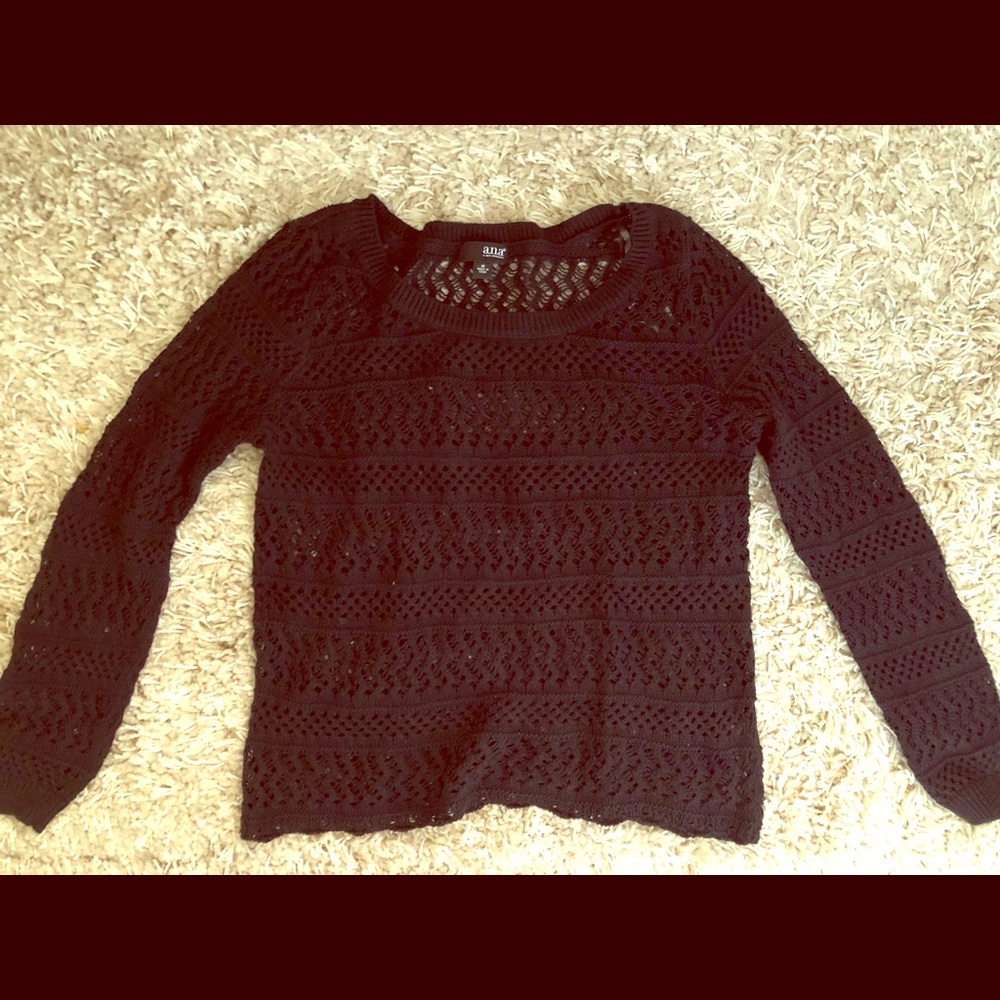 NWoTs Black knit sweater that is somewhat see-thru